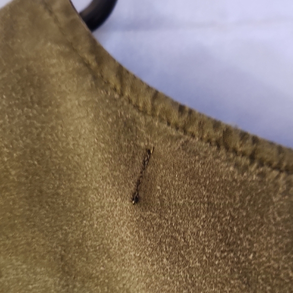 Serene Bohemian Olive Green Flutter Sleeve Blouse - Picture 10 of 10